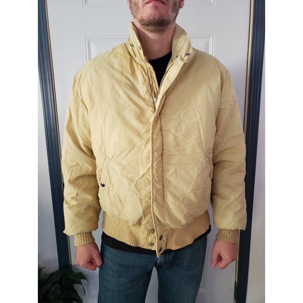 80s JC Penney Yellow Puffer Jacket